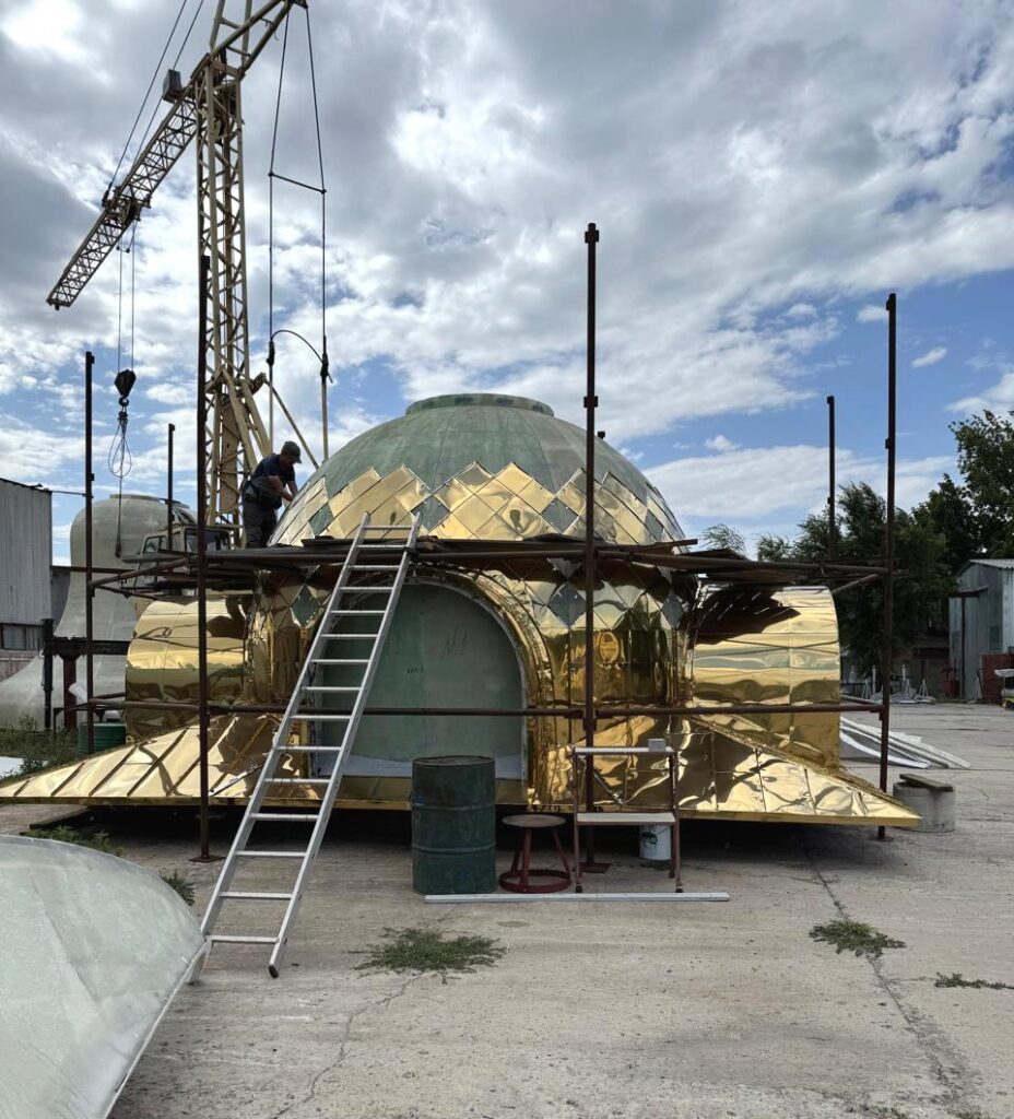 Изготовление купола и шпиля для колокольни строящегося храма в честь святого праведного Иоанна Кронштадтского