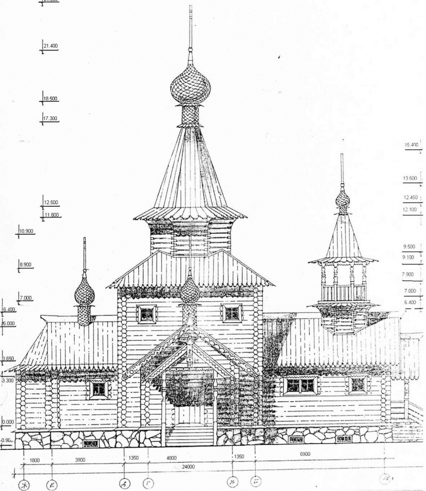 Проекты деревянных пятикупольных церквей 1870 годов