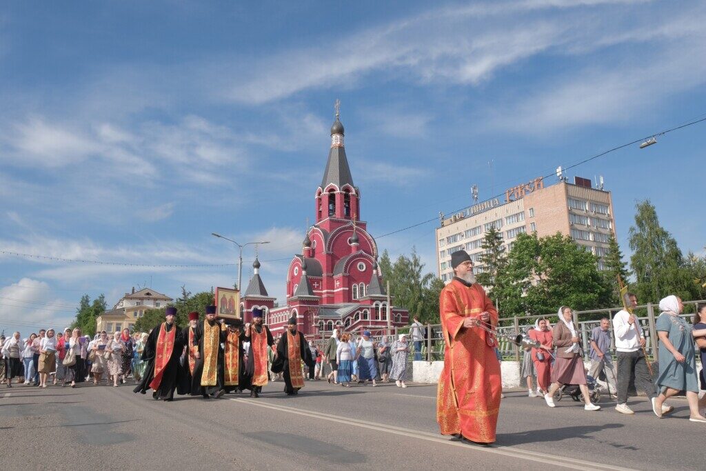 График прохождения маршрута XХVI Большого Волжского крестного хода в Ржеве.